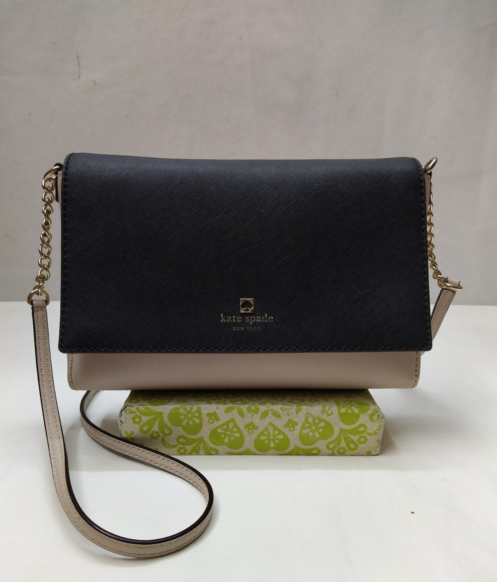 Kate Spade New York Black Leather Flap Closure Crossbody Bag